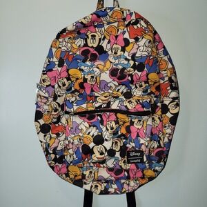 Disney Loungefly Full Size Backpack Mickey Mouse Minnie Daisy Donald Duck School